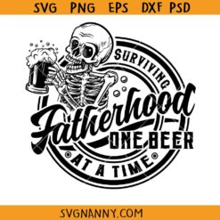 Surviving fatherhood one beer at a time SVG, Fathers Day svg, beer dad shirt SVG