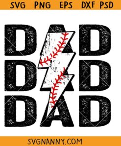 T ball dad lightning bolt SVG, T ball dad svg, baseball dad svg, softball Dad svg