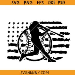 US baseball flag player svg