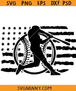 US baseball flag player svg