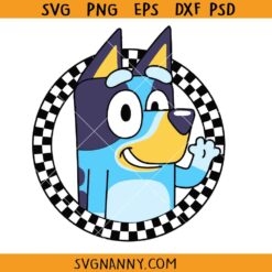 Bluey checkered SVG, Bluey cartoon svg, Bluey characters svg