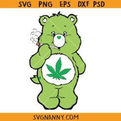 Care bear smoking joint svg, Stoner bear svg, care bear weed svg