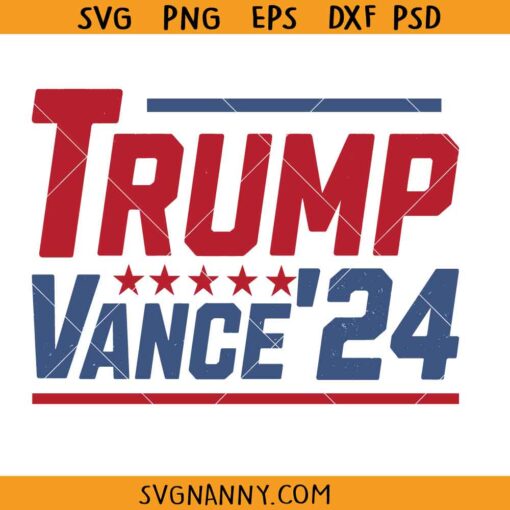 Distressed Trump Vance 2024 SVG, Trump Vance ’24 SVG, Vintage Trump 2024 SVG, Republican SVG