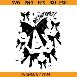 Halloween Bat Shit Crazy svg, funny Halloween svg, Batshit crazy svg