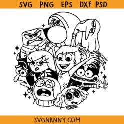 Inside Out 2 characters svg, Inside Out Emotions SVG, Pixar Movie SVG PNG