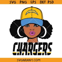 LA Chargers girl SVG, Chargers Girl SVG, Los Angeles Chargers SVG, Chargers Football SVG