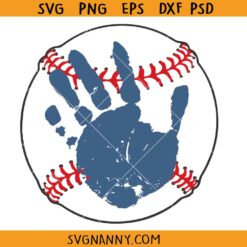 Baseball handprint SVG, Handprint Baseball SVG, Baseball Lover SVG, Baseball Fan SVG, Baseball Shirt SVG, Baseball PNG  