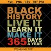 Black History Live It Learn It Make It SVG, lack History SVG, Black woman svg, Black man svg, Black people saying Svg, Juneteenth Svg, Black History Month SVG