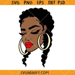 Black Woman With Braids SVG, Black Woman svg, Afro Braids svg, African American svg, Afro svg, Melanin svg