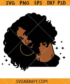 Black woman afro hair SVG, Afro Girl svg, Black Woman SVG, Afro Woman Clipart SVG, Black Woman Silhouette SVG 