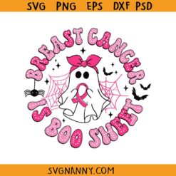 Breast Cancer is Boo Sheet SVG, Halloween Breast Cancer Svg Png Dxf Eps Files