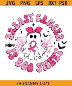 Breast Cancer is Boo Sheet SVG, Halloween Breast Cancer Svg Png Dxf Eps Files