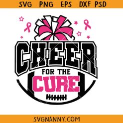 Cheer for the cure cheerleader SVG, Breast cancer cheerleader SVG, Breast Cancer Awareness Month SVG