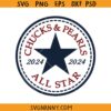 Chucks and Pearls All Star svg, Kamala Harris converse shoes svg, Chucks and Pearls svg