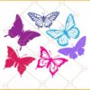 Color butterflies SVG, Butterflies Clipart SVG, Butterflies silhouettes SVG, Butterflies colorful SVG, Butterfly SVG