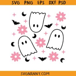 Cute Ghost Bundle Svg, Halloween Funny Ghost Svg, Halloween Svg