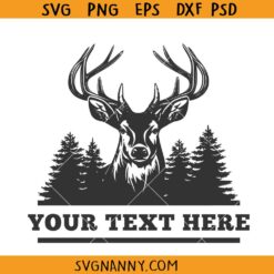 Deer forest monogram SVG, Deer SVG, Forest SVG, Forest Monogram SVG, Deer Monogram Svg, Deer Hunting Svg, Deer Head Svg, Deer Hunting Clipart svg