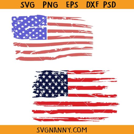 Distressed flag SVG bundle, Distressed flag SVG, American flag svg, 4th of july svg, fourth of july svg, grunge flag svg, patriotic svg