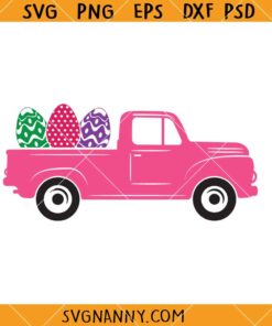 Easter truck with eggs SVG, Easter truck svg, Happy Easter SVG, old vintage truck with Easter Egg, Easter Clipart SVG