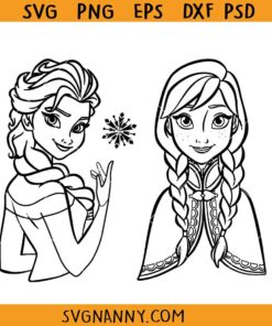Elsa and Anna SVG, Frozen Princess Anna and Elsa SVG, Disney Princess Elsa & Anna SVG, Frozen Squadgoals Svg, Disney Frozen Svg, Elsa Olaf Anna Frozen Svg