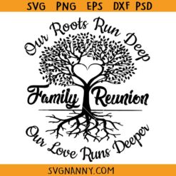 Family Reunion our Roots Run Deep SVG, Family Reunion Tree Svg, Family Reunion Svg, Family Tree Roots svg, Tree with roots svg, Tree of life svg