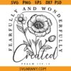 Fearfully and Wonderfully Made Svg, Bible Verse SVG, Christian SVG, Scripture Svg, Faith Svg, Religious Svg, Blessed Quote SVG