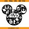 Galaxy Wars Collage Mouse svg, Superhero Collage Mouse SVG, Mouse Star Wars SVG, Galaxy Wars Collage SVG
