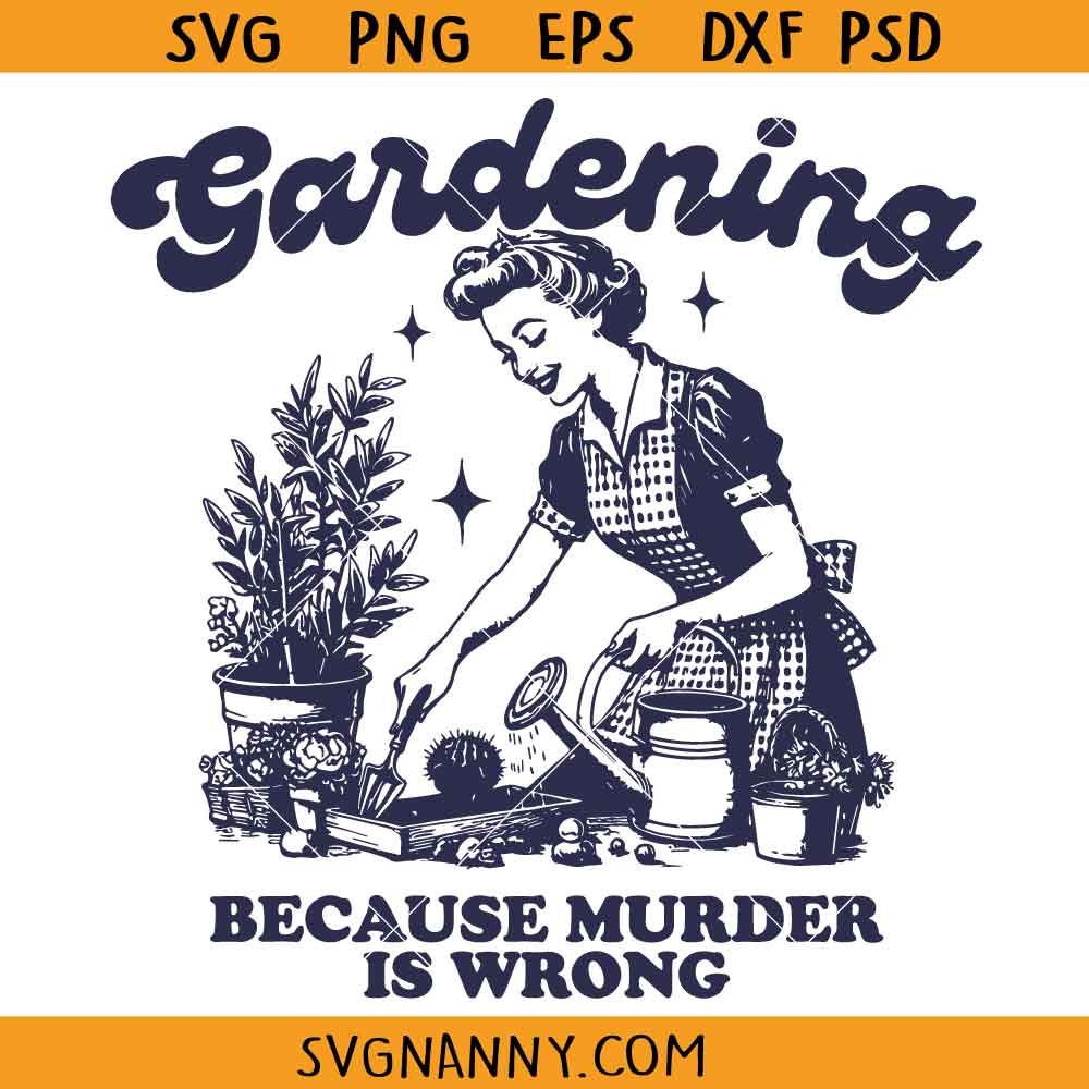 Targa In Metallo Da Giardino Umoristica – 'Gardening Murder Is Wrong', Alluminio Vintage 20x30 Cm, Per Esterno/interno