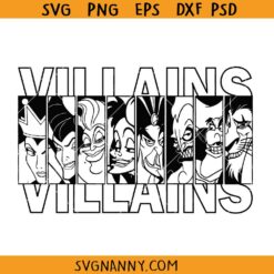 Halloween Villains Svg, Evil Queen Svg, Maleficent Svg, Horror Movie svg