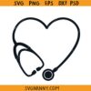 Heart Stethoscope SVG, Nurse Heart Stethoscope SVG, Nurse svg, Essential Worker Svg, Doctor Svg, Nurse Gift SVG