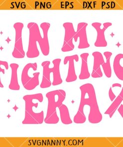 In my fighting era Cancer SVG, Retro Wavy Letters SVG, Cancer Awareness Shirt SVG, Fight Cancer Svg, Cancer Survivor SVG, Cancer Awareness Svg