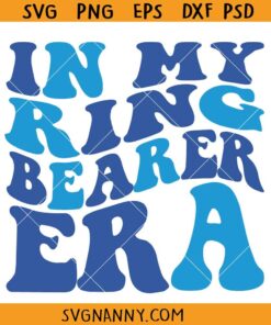 In my ring bearer era SVG, Retro Wavy Text SVG, Wedding Participant Svg, Ring Bearer Shirt Svg, Funny Ceremony Assistant SVG, Bride SVG