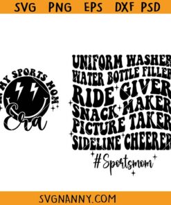 In my sports mom era SVG, Football Mom SVG, Retro Sport SVG, Mom Life SVG, Sports Mom Shirt SVG, Sports Mama Png, Football Mom Clipart SVG      
