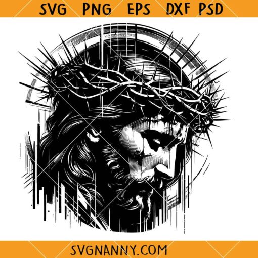esus Crown of thorns SVG, Jesus Christ svg, Easter Clipart SVG, Faith SVG, Scripture SVG, Religious SVG, Christian Shirt SVG, Christian PNG