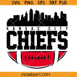 KC Chiefs Skyline svg, The Kansas City Chiefs SVG, KC Chiefs Inspired Arrowhead Skyline SVG, KC Chiefs Football SVG  