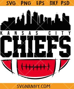 KC Chiefs Skyline svg, The Kansas City Chiefs SVG, KC Chiefs Inspired Arrowhead Skyline SVG, KC Chiefs Football SVG  