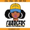 LA Chargers girl SVG, Los Angeles Chargers Girl Svg, Los Angeles Chargers Svg, Girl Sport Svg, NFL Svg, Chargers Football SVG