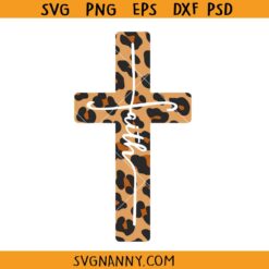 Leopard print faith cross SVG, Christian Cross Leopard Svg, Leopard Print Cross SVG, Faith Cross Svg, Christian Sublimation SVG