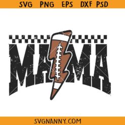 Lightning Football Mom svg, Mama Svg, Football Lightning Bolt Svg, Football Mama T-shirt SVG, Football Mama SVG   