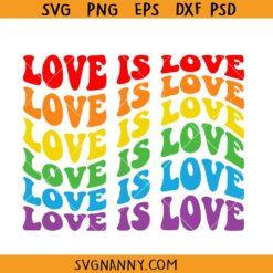 Love is love retro wavy SVG, Love Svg, Valentine's Day Svg, Hello Valentine Svg, Retro Svg, All You Need is Love Svg