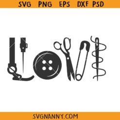 Love sewing SVG, Love Sewing PNG, Sewing svg, Crafting Svg, Fabric svg, Sewing Décor SVG