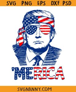 Merica Trump svg, Trump Merica svg, Merica svg, Trump svg, Donald Trump svg, Trump Sunglasses SVG, 4th of july SVG, American Flag svg, Patriotic SVG