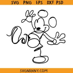 Mickey Mouse with Lines SVG, Mouse SVG, Family Trip SVG, Mickey Mouse svg, Disney Character SVG