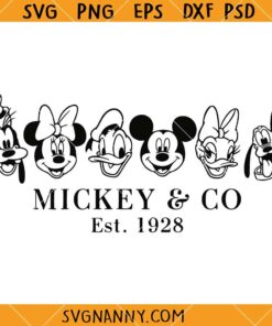 Mickey and Co SVG, Mickey And Co Est 1928 SVG, Disney Since 1928 SVG, Mickey Mouse SVG, Disney Mouse SVG     