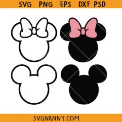 Mickey and Minnie Inspired SVG, Mickey and Minnie SVG, Disney Mickey SVG, Disney Minnie SVG, Disneyland Characters SVG