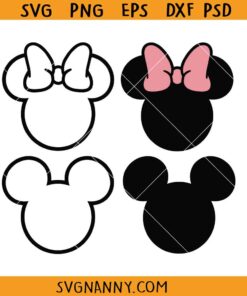 Mickey and Minnie Inspired SVG, Mickey and Minnie SVG, Disney Mickey SVG, Disney Minnie SVG, Disneyland Characters SVG