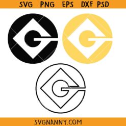 Minions Gru Logo SVG, Minions Svg, The Rise of Gru Svg, Minions Cartoon Svg, Minions The Rise of Gru SVG, Gru minion symbol SVG     