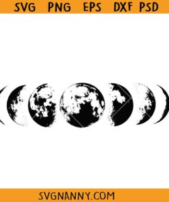 Moon phases SVG, Mystical svg, Phase Of The Moon Svg, Celestial Moon Svg, Crescent Moon Svg