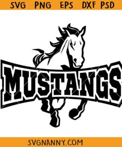 Mustangs Team spirit SVG, Mustangs svg, Love Mustangs Svg, Mustangs Mascot Svg, Team Spirit Svg