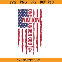 One nation under God Bible Verse svg, In God We Trust Svg, Cross US Flag Svg, patriotic svg,4th of July svg, America svg, American flag svg